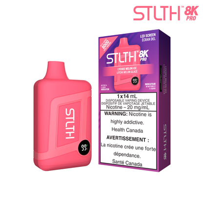 STLTH 8K pro disposable vape Lychee Melon Ice 