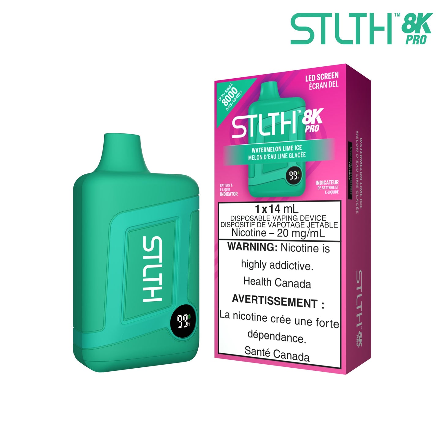 STLTH 8K pro disposable vape Watermelon Lime Ice