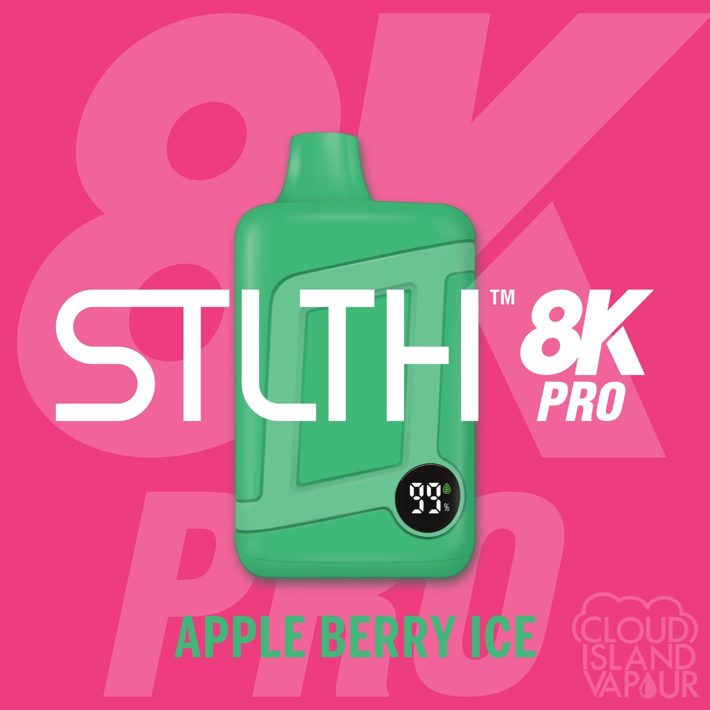 STLTH 8K Pro Disposable Vape flavour Apple Berry Ice