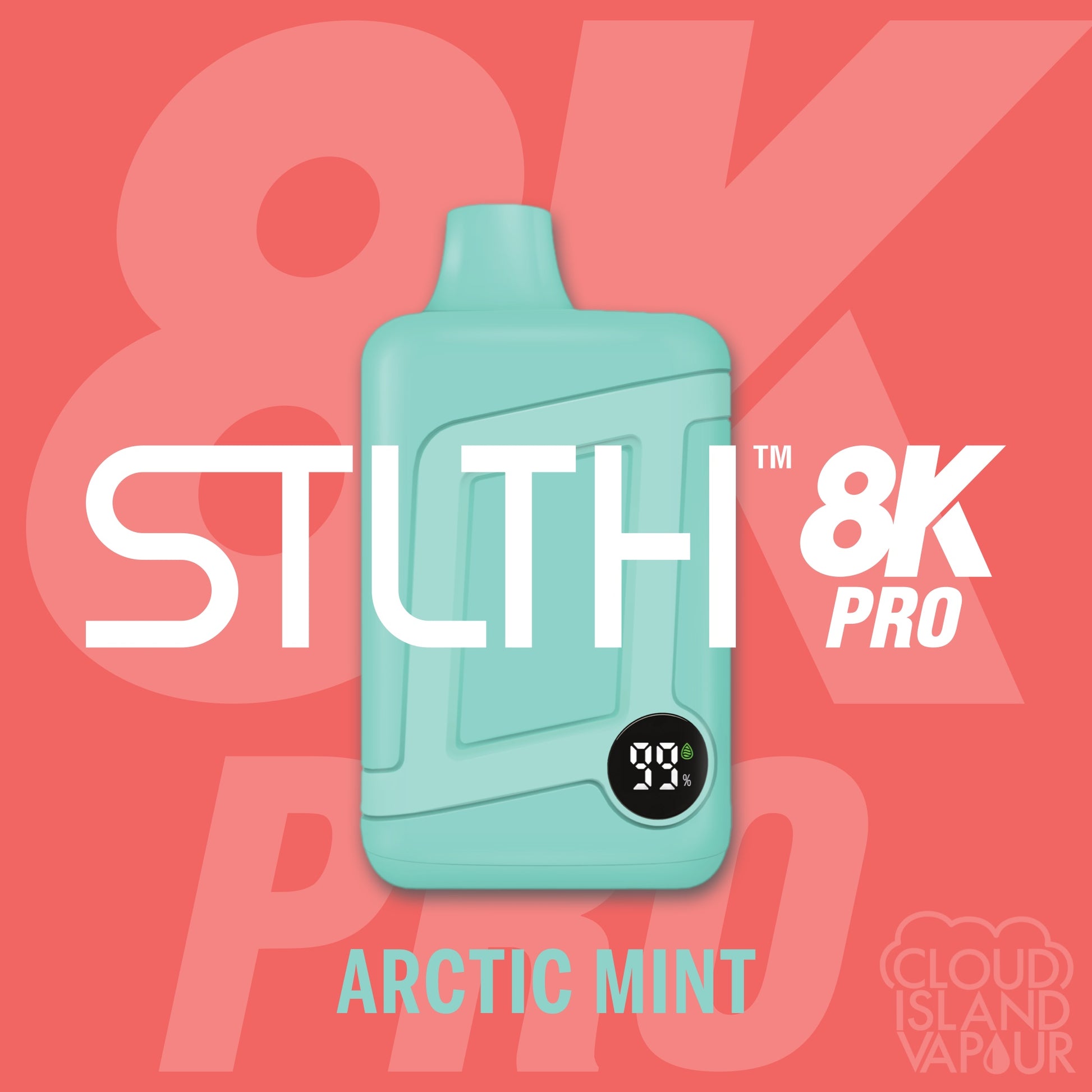 STLTH 8K Pro Disposable Vape flavour Arctic Mint 