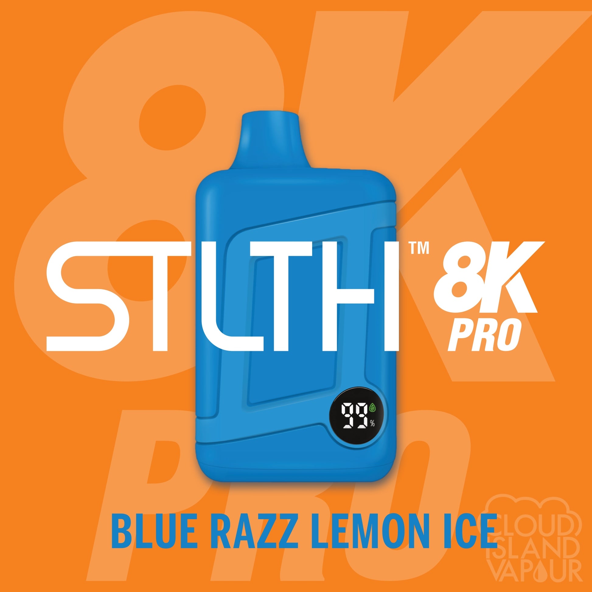 STLTH 8K Pro Disposable Vape flavour Blue Razz Lemon Ice 