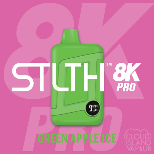 STLTH 8K Pro Disposable Vape flavour Green Apple Ice 