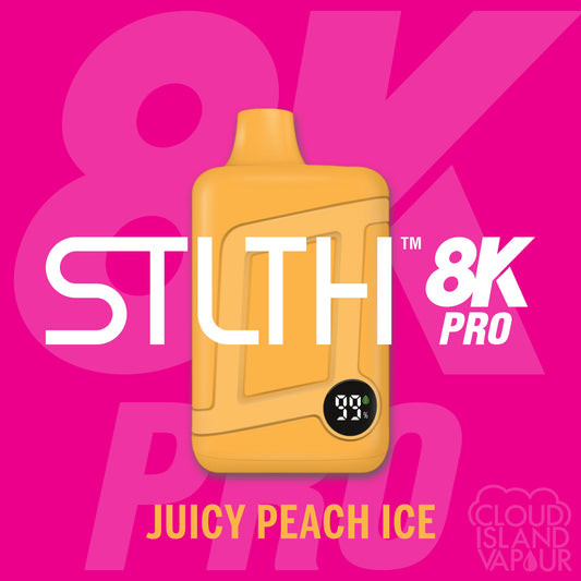 STLTH 8K Pro Disposable Vape flavour Juicy Peach Ice