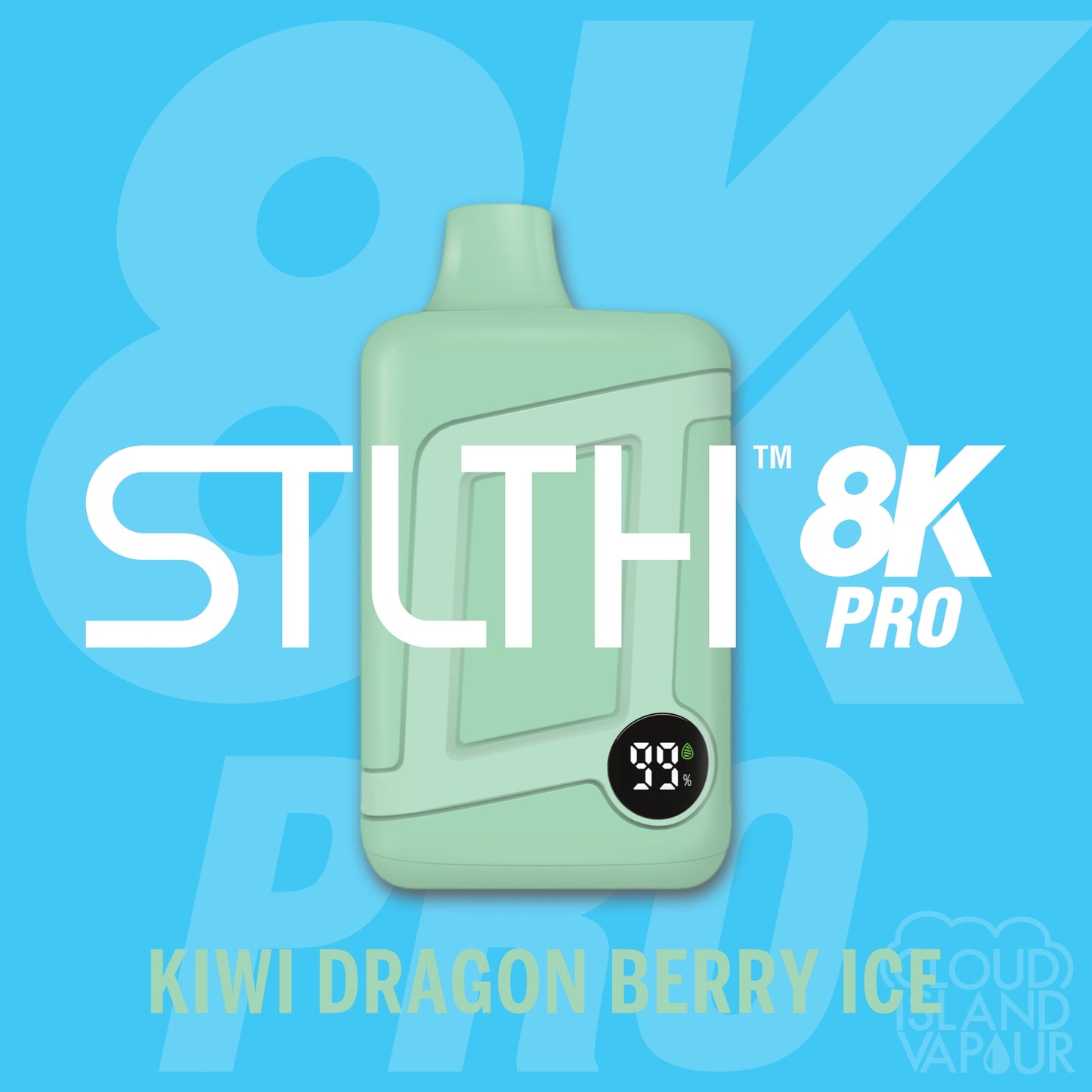 STLTH 8K PRO Disposable Vape - Kiwi Dragon Berry Ice Cloud Island Vapour STLTH 8K PRO Disposable Vape - Kiwi Dragon Berry Ice Cloud Island Vapour