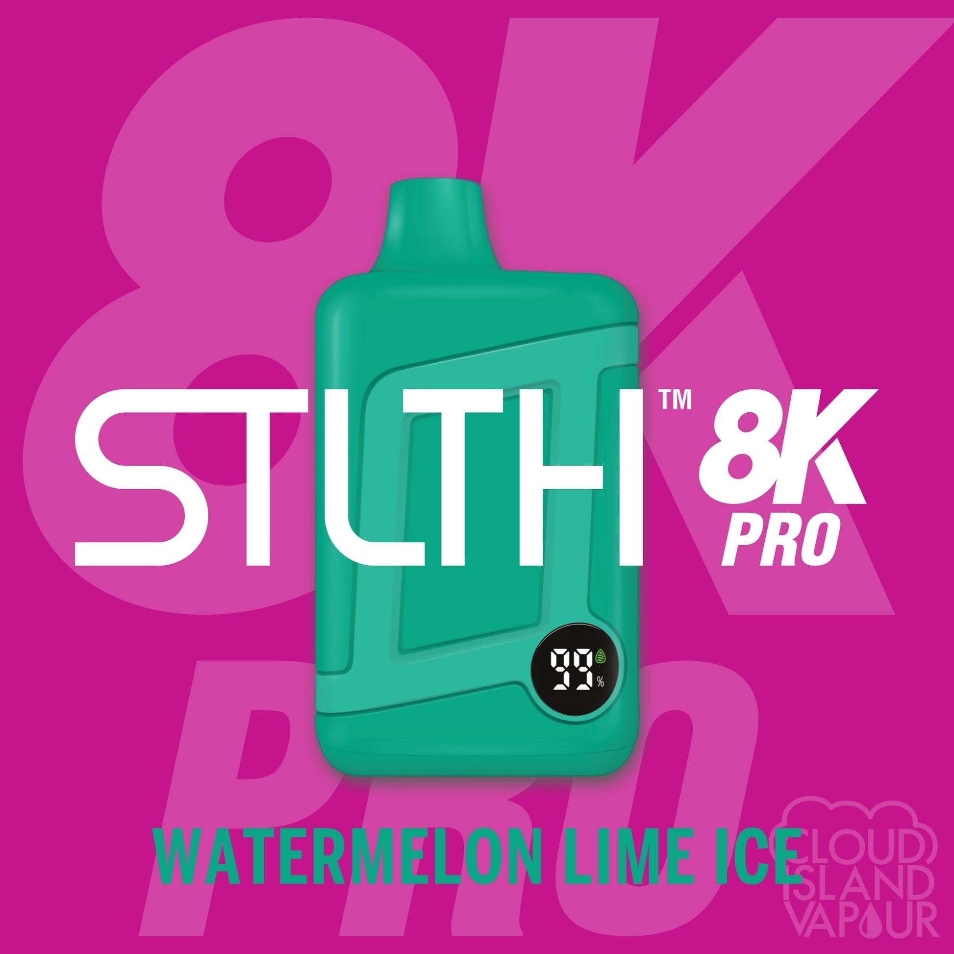 STLTH 8K Pro Disposable Vape flavour Watermelon Lime Ice