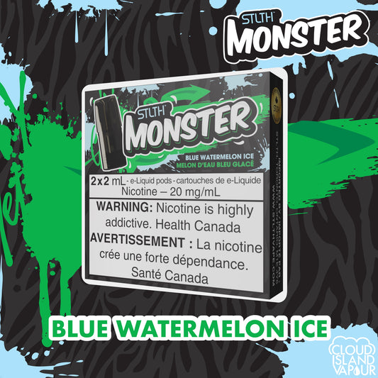 STLTH Monster Pod Package flavour Blue Watermelon Ice