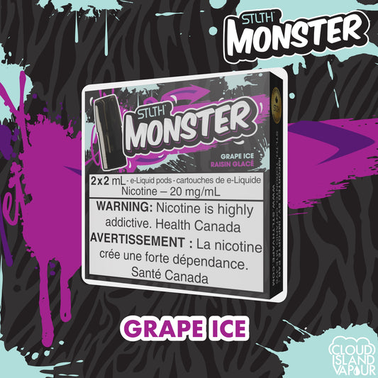 STLTH Monster Pod Package flavour Grape Ice