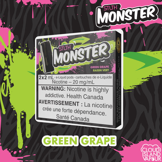 STLTH Monster Pod Package flavour Green Grape